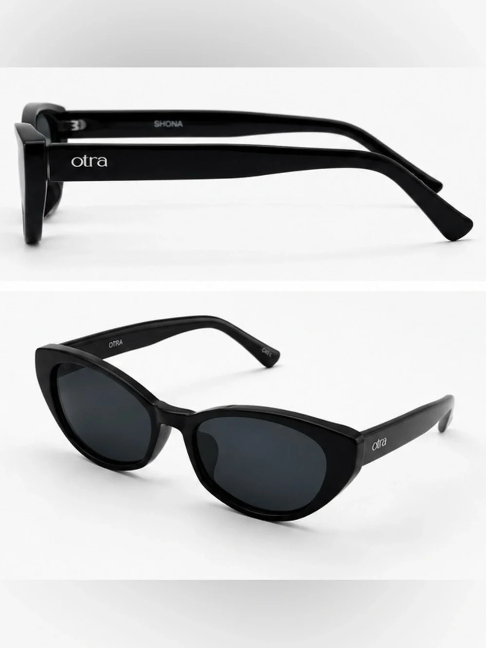 OTRA Shona Cat Eye Sunglasses – Black | NWT | Case & Tags Included 🖤👓